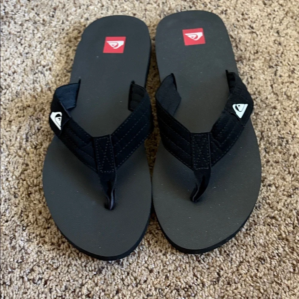 Quiksilver Dark Sandals with Logo - Picture 1 of 4